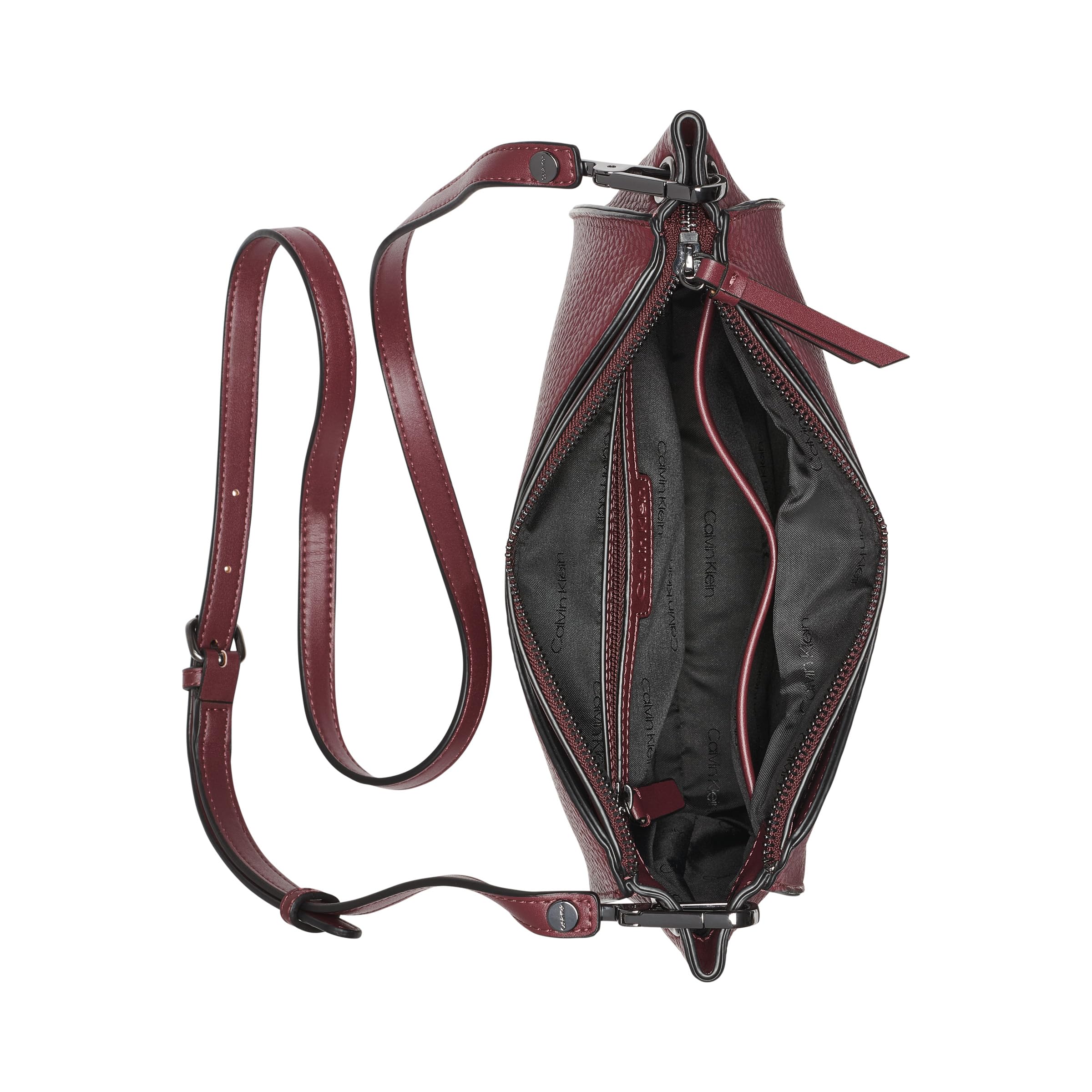 Calvin Klein Womens Garnet Top Zip Crossbody