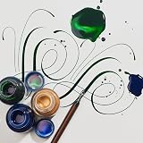 Winsor & Newton Calligraphy Ink Bottle 30 ml Green view 2