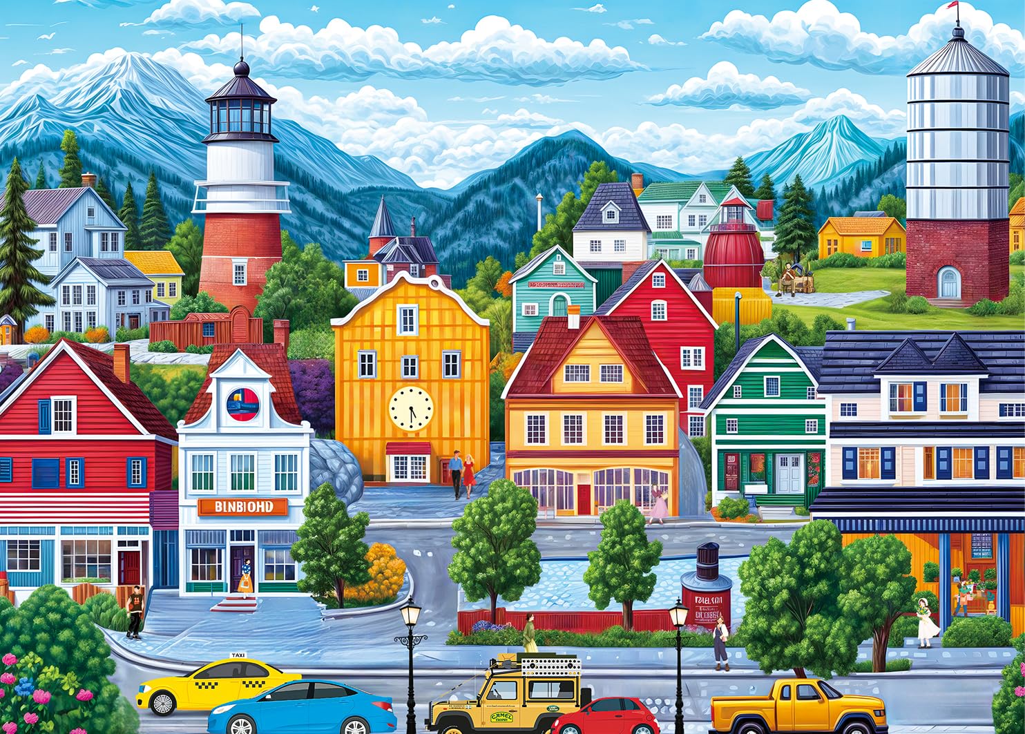 Photo 1 of Jigsaw Puzzles for Adults 1000 Piece Puzzle for Adults 1000 Pieces Puzzle 1000 Pieces-Comfortable Small Town Living