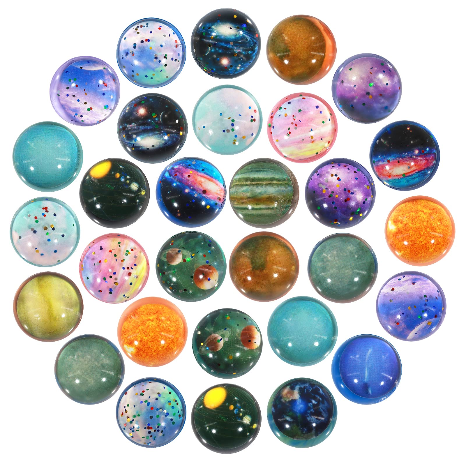 Annhao 30 Bouncy Balls - 32mm for party bag fillers for kids, Great for Kids Party Bags, Space Party Bag Fillers, 32mm Bouncy Balls, Great for Stocking Fillers, Birthday Gifts Fun Games