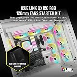 Corsair iCUE LINK QX120 RGB 120mm Magnetic Dome Fans Triple Starter Kit White view 2
