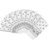 Vamqor 100% Cotton 10 Pack Fine Bandanas
