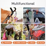 Baby Uma Leather-Style Buggy Clips 2 Pack Universal Pram Clips Camel view 7
