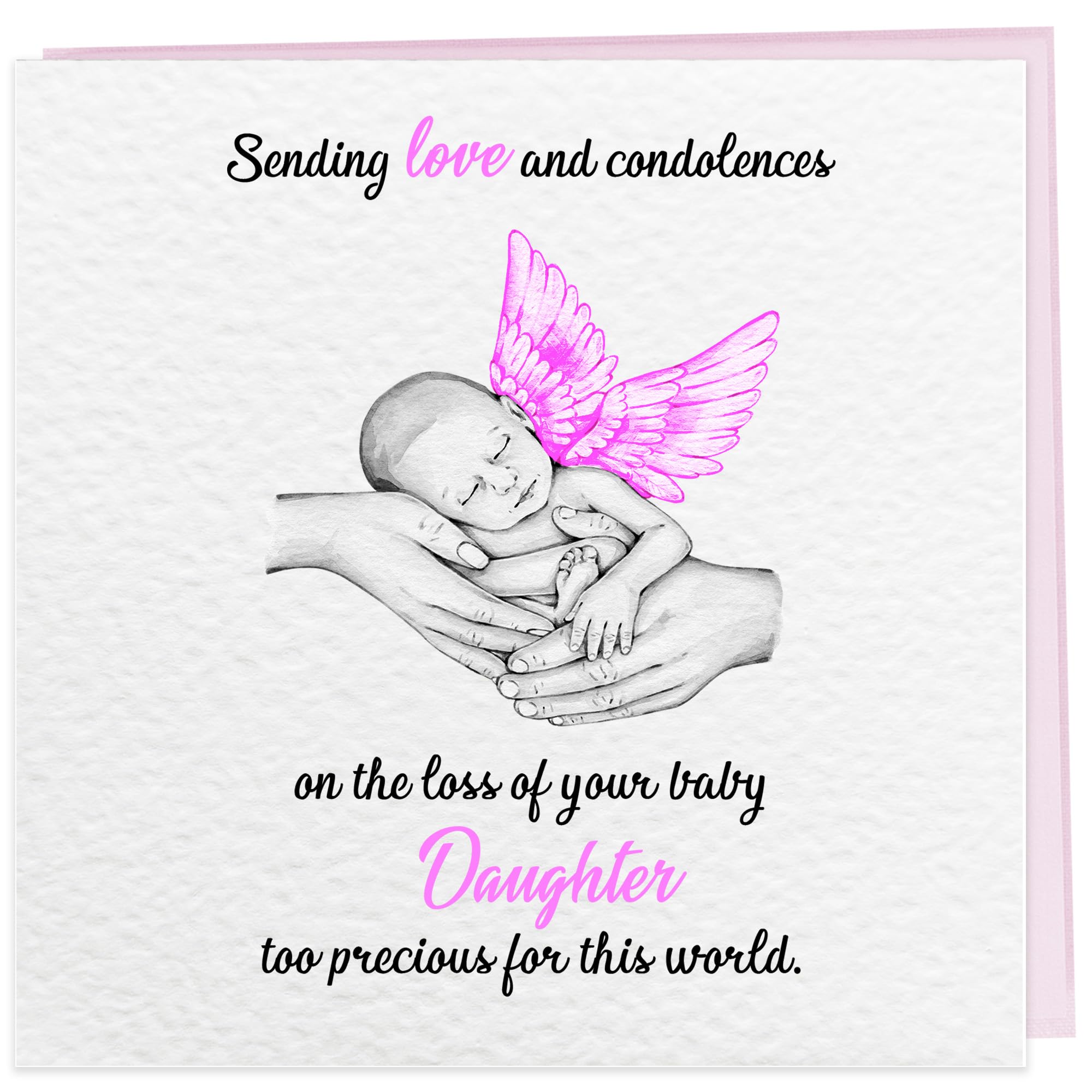 Sympathy Card for Loss of Baby, Pink or Blue (Daughter)