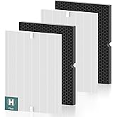 116130 Replacement Filter H for Winix 5500-2 AM80 Plasmawave Air Purifier, Includes 2 Pack True HEPA Filter and 2 Pack Activated Carbon Filter