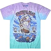 Liquid Blue Mens Grateful Dead Ship of Fools Tie Dye Short Sleeve T-Shirt