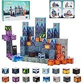 gearvibe Magnetic Blocks Toys for Kids - 160 PCS Magnetic Building Blocks Cubes - STEM Sensory Stacking Magnets Toys, Festival & Birthday Gifts for Boys and Girls Ages 3+