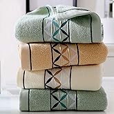 Newraturner 4 Pack Cotton Hand Towels,100% Cotton Face Towels, with Print Super Soft and Highly Absorbent for Bathroom (14 x 30 Inch)(Maoj-4P)