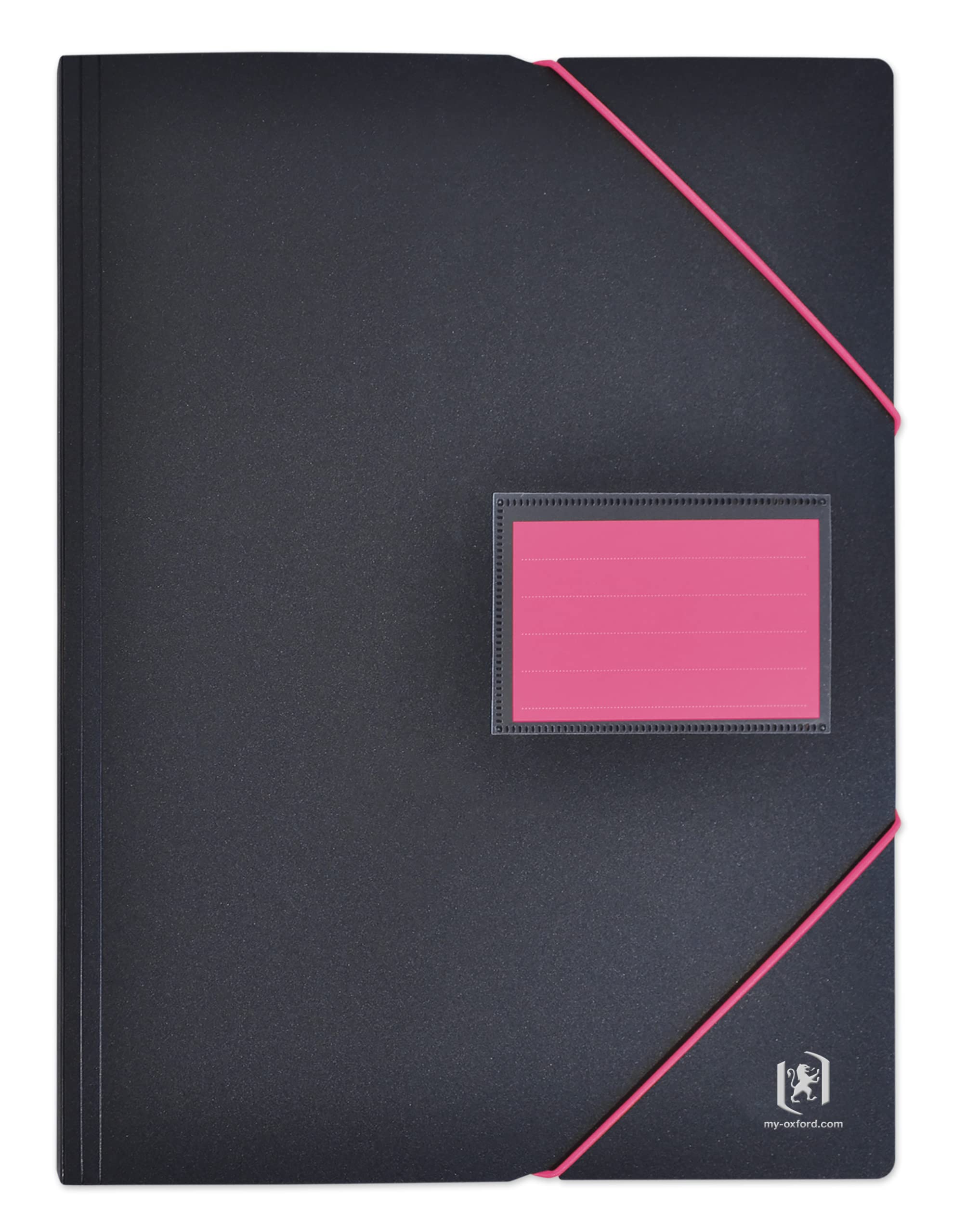 OXFORD A4 200 View/100 Pockets Polypropylene Two Tone Black Pink Document Folder — image 1