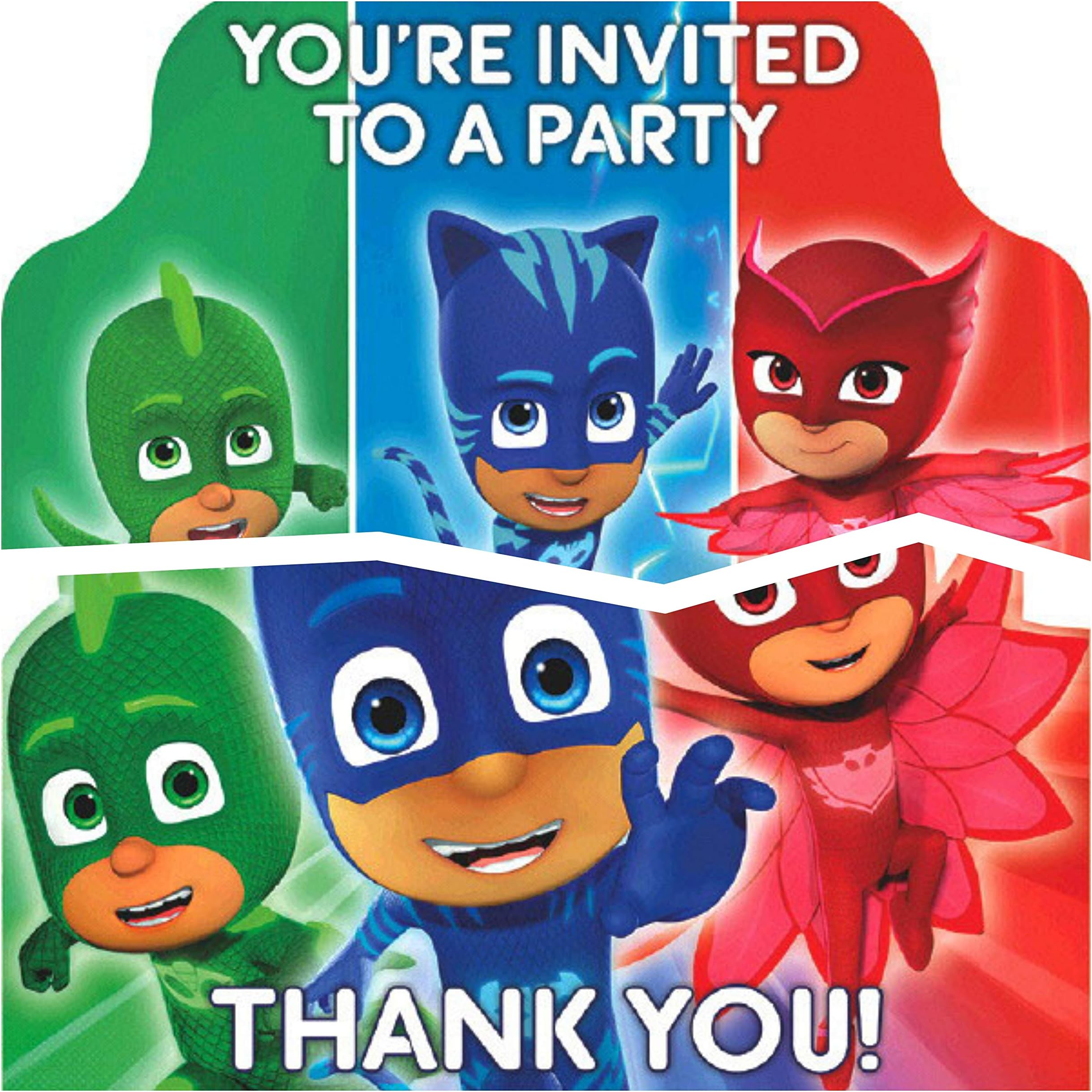 PJ Masks Birthday Party Supplies Bundle (Invitation Bundle)