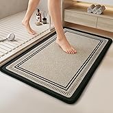 Quqei 24"×35" Non Slip Bath Mat with Rubber Backing, Absorbent Quick Dry Bath Mats Washable, Low Pile Bathroom Rugs Fit Under Door for Bathroom Floor, Shower and Sink, Brown