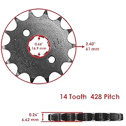 Caltric Drive Chain & Sprockets Kit Compatible with
