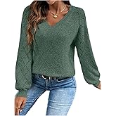 SHENHE Women's Fall Sweaters V Neck Hollow Out Lightweight Raglan Sleeve Cozy Sweaters 2025 Trendy