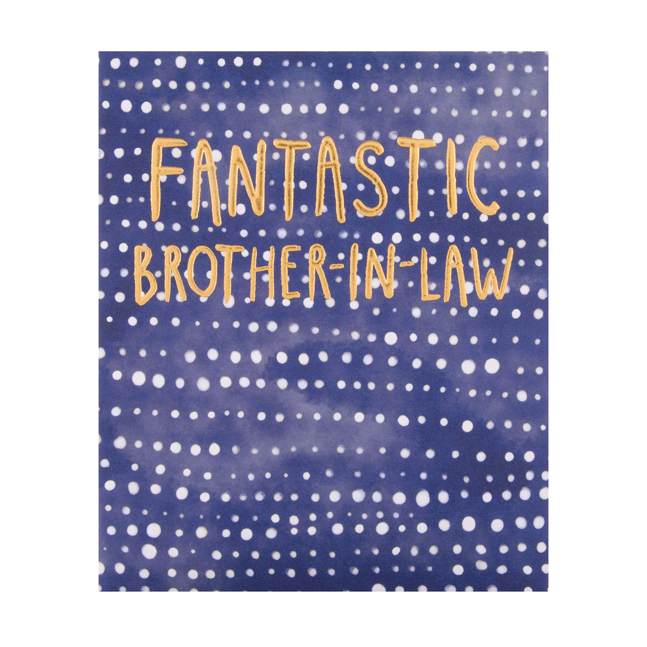 Hallmark Blank Card for Brother In Law - Contemporary Text Based Design