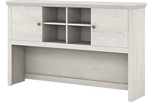 BUSH BUSINESS FURNITURE Bush WC40431-03 Yorktown Transitional Desk Hutch, Linen White Oak