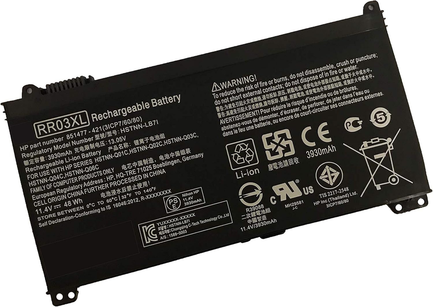 Rr03xl аккумулятор hp