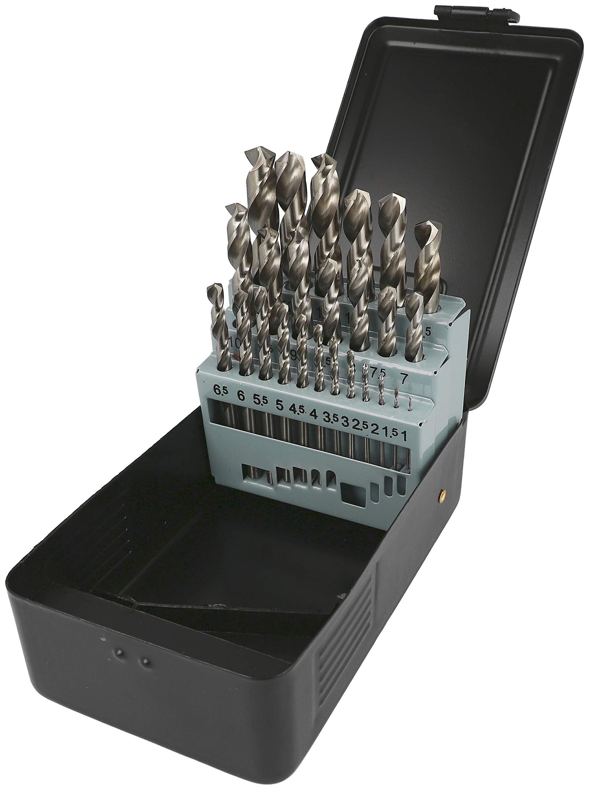 Heller Tools 900 HSS-G metal drill bits, set 25 pieces, diameter 1-13 mm, HSS drill set metal 1-13 mm, professional, metal drill set, metal drill set, steel drill set, cordless screwdriver
