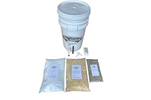 North Georgia Still Company's 7 Gallon Fermentation Bucket & Complete Milled Corn & Malted Rye Whiskey Mash Fermentation Kit with Liquid Enzymes Combo