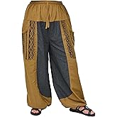 Siamrose Baggy Yoga Harem Pants Men Women Casual Lounge Trousers Two-Colored, 2 Pockets