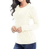 v28 Women Crew Neck Knit Stretchable Elasticity Long Sleeve Sweater Jumper Pullover
