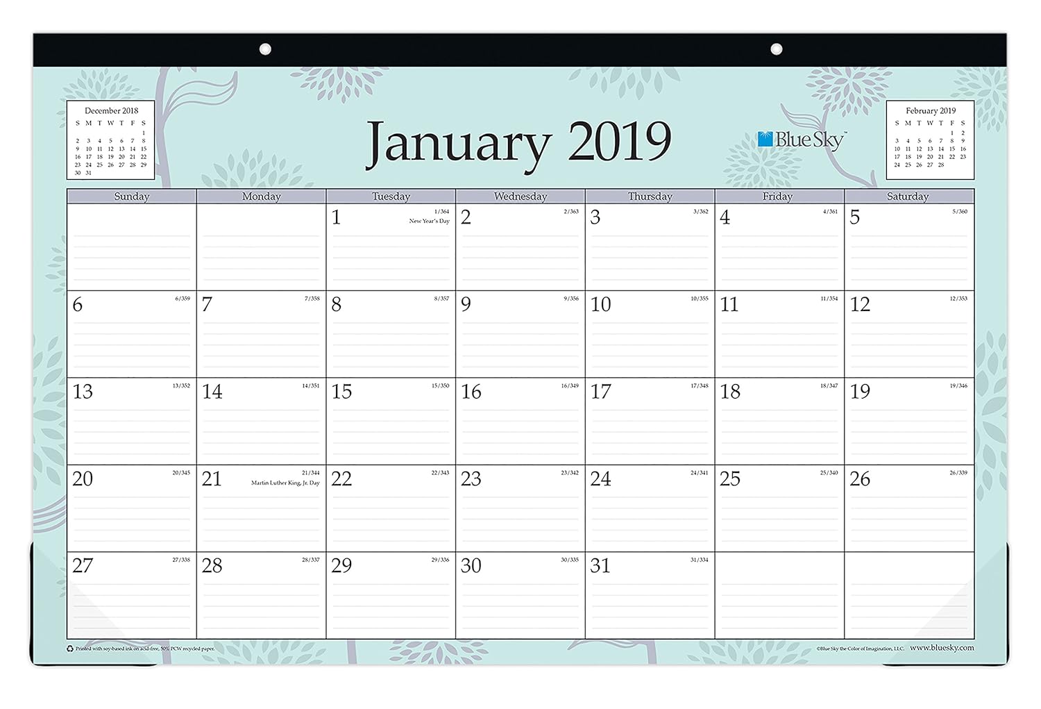 Best blue sky desk calendar 2019