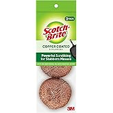 Scotch-Brite Copper Coated Scrubbing Scour Pads, 3 Scouring Scrubber Pads