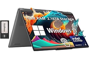 Lenovo Yoga 7i 14" 2K Touchscreen 2-in-1 Laptop, Intel Ultra 5 125U, 16GB RAM, 2.16TB Storage(2TB SSD+160GB Docking Station S