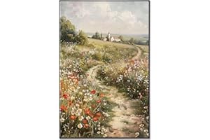 Aurionix Wall Art for Living Room Hand-Painted White and Indigo Landscapes Pictures Wall Art Decoration Dining Room Bedroom Bathroom Kitchen Printing Painting For Home Decoration