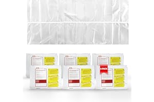 EVER READY FIRST AID PVC Cadaver Body Bags 6-Pack with Metal Zipper – White, 36" x 90" with ID Tags – Heavy-Duty, Leakproof Morgue Bags for EMS, Disaster Relief & Funeral Services