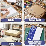 Craft UK A4 300Gsm 100 Sheets White Card 29.6 x 21 x 0.1 cm view 7