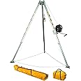 FallTech 7507 Confined Space Tripod Kit - Tripod Kit with 7276 Tripod, 7293 Winch, 7291B Leg Bracket, and Storage Bags, Natural