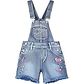 Peacolate 5-10T Little&Big Girls Adjustable Straps Short Overalls Jeans Outfits