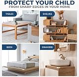 Hoffenbach 20x Baby Corner Protectors Soft Foam Edge Guard White view 5