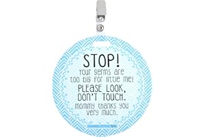 Three Little Tots - No Touching Baby Car Seat Sign (Blue Mommy)