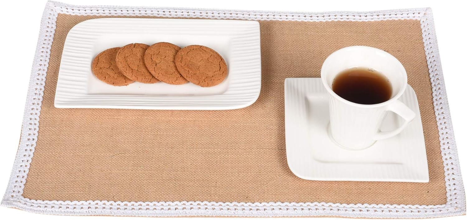 Best burlap and lace table runner 18 x