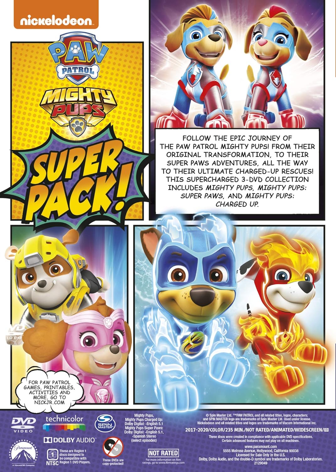 paw patrol mighty pups gift set