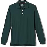 French Toast Boys Pique Polo School Uniform Shirt with Long Sleeves for Boys and Girls