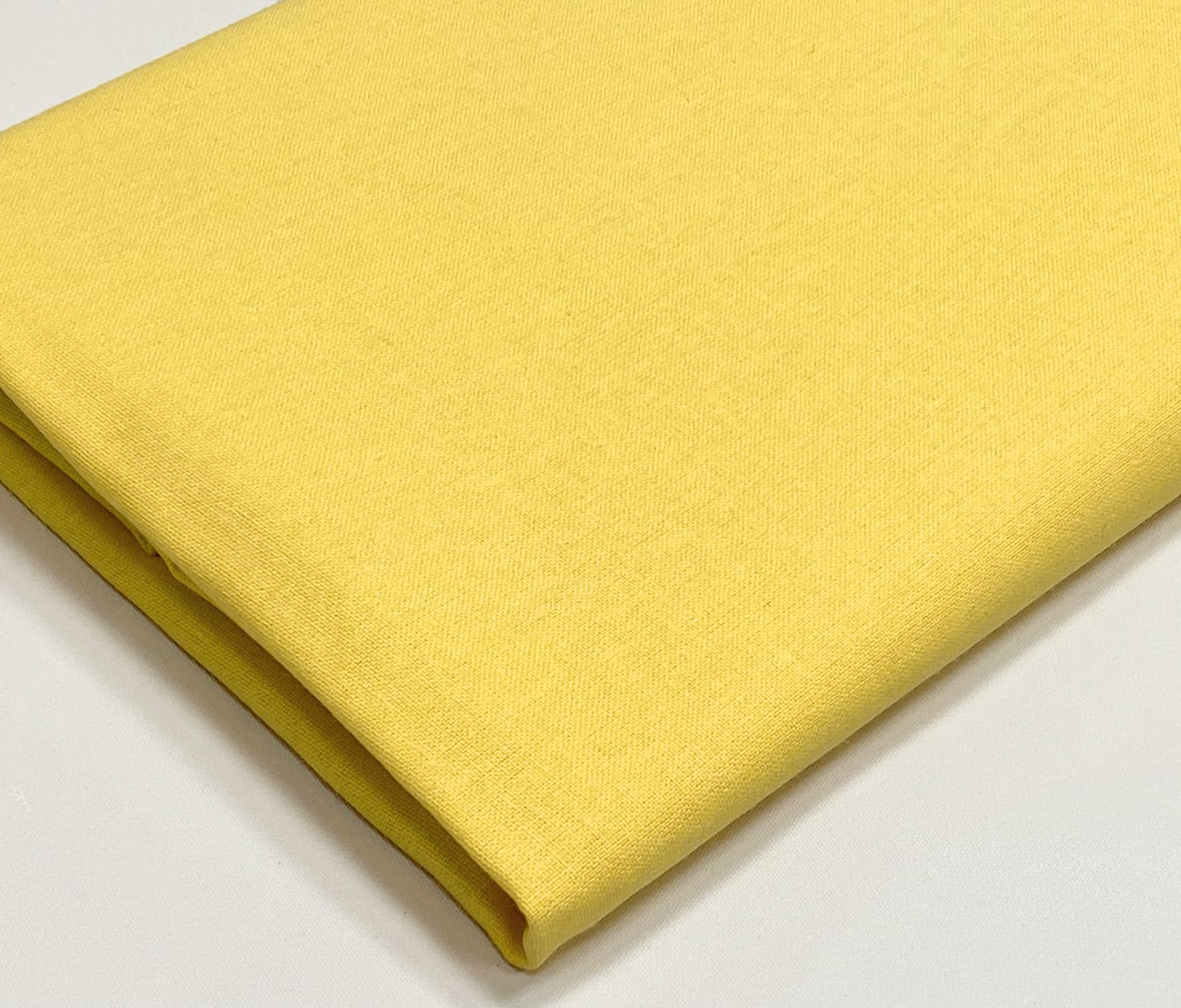 A-Express Plain Cotton Fabric - 60 Inches 150cm Extra Wide Per Metre - 150 GSM Viscose Material - for Clothing, Quilting, Curtain Lining, Sheeting, Costume, Dress, Bedding - Yellow 5 Meters — image 1
