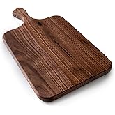 Brazos Home Dark Walnut Wood Cutting Board for Kitchen, Seasoned, Chopping Board, Wood Cheese Board, Charcuterie Platter, Ideal for Serving or Chopping Fruit, Vegetables, Cheese or Meat, 16 x 8, Large