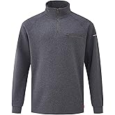 VANLENS FR Hoodies for Men 12oz Heavyweight FR Sweatshirt Men's Flame Resistant Hoodies Quarter-Zip CAT2