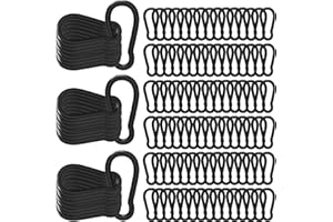 AFROX 120PCS M5 Spring Snap Hook Carabiner, 2 Inch Small Carabiner Clip, 3/16" Heavy Duty Steel Spring Clip, Quick Link Key Chain for Swing Hammock Gym Outdoor, 200LBS Holding Capacity, Black