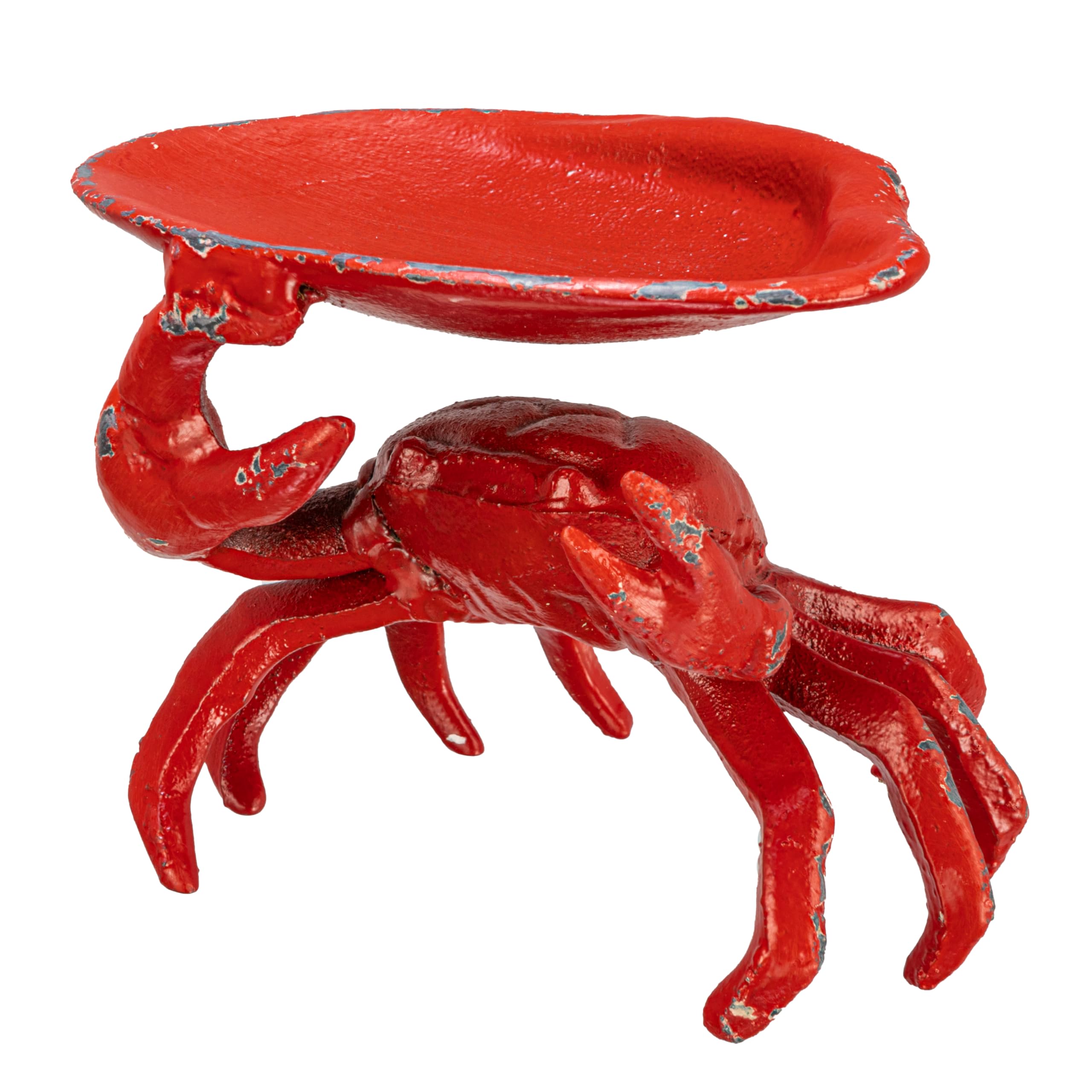 Photo 1 of Distressed Red Decorative Cast Iron Crab Shaped Dish