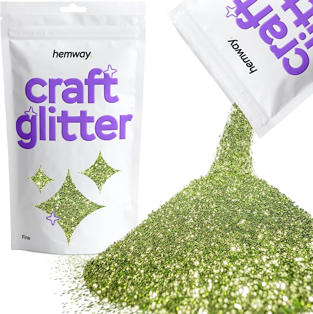 Hemway Olive Green Fine Glitter 100g for Resin Crafts Cosmetic Nail Art