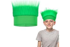 Luinabio Hairy Headband Fun Wig Crazy Hair Day Accessories Funny Hats Halloween Costumes Outfit Party Favor(Green,Simple)