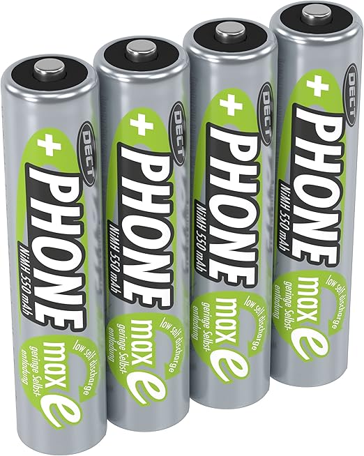 ANSMANN 4 piles rechargeables pour téléphone sans fil AAA, 1,2V