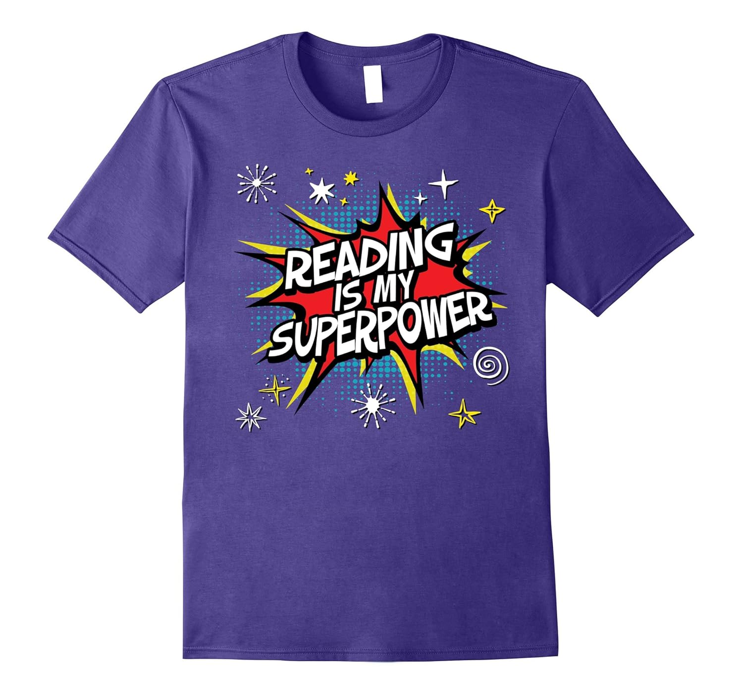 Reading Is My Superpower T-Shirt tee reader gift book-Rose