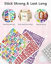Uniclife 10 Sheets Letter Stickers, 1260 Pcs