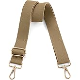 Hamdecro Wide Purse Strap Replacement Crossbody Shoulder Bag, Universal Adjustable Straps for Bags, Gold Buckle - Khaki