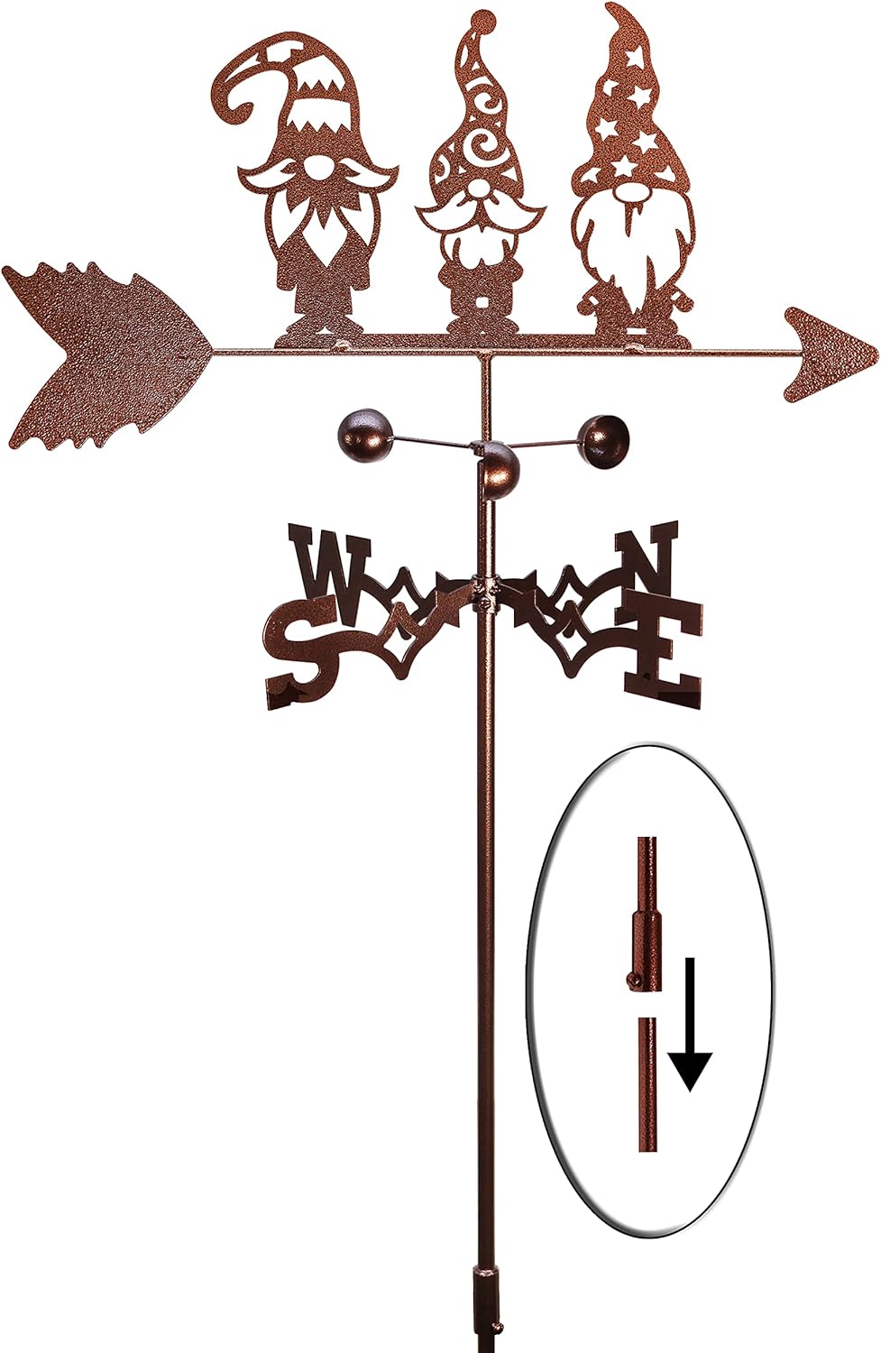 Weathervanes - SWEN Products Garden GNOME Weathervane (Garden Stake Included)