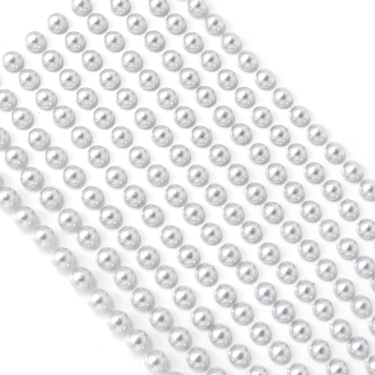 Self Adhesive Pearls Gems 3mm SILVER Mini Flat Backed Round Pearls
